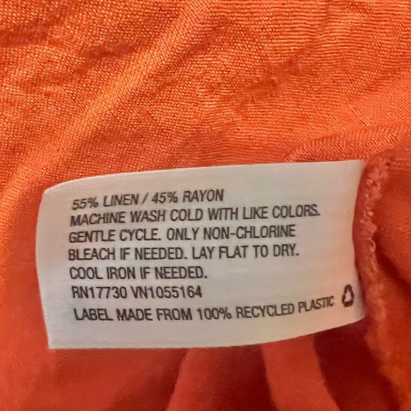 NWOT a new • day. Linen & Rayon Tank Top. Burnt Orange. Size XS. - Picture 4 of 6